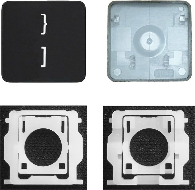 GRMTRV Replacement Individual Key Cap Hinge for MacBook Air 13'' 15'' M3 M4 A3113 A3114 A3240 A3241, 14'' 16'' Pro/Max M4 A3185 A3186 A3401 A3112 A3403 2024-2025 (Right Braces Brackets/Close Braces Brackets) - Image 1